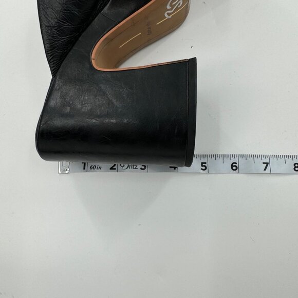 Dolce Vita Wonder Black Leather Platform Heeled Sandals Size 7.5 - Picture 11 of 11